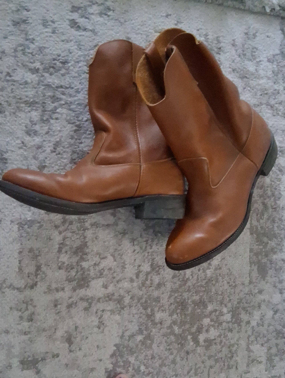Men's Brown Leather Western  Boots